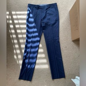 Tommy Hilfiger Lowen suit pants, sz 38, unfinished hem, Blue, NWT $150